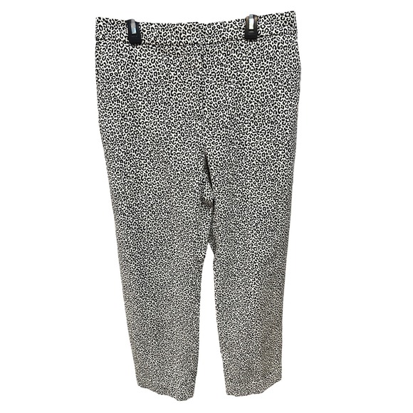 Ann Taylor Curvy Fit Leopard Print Pants Size 10 Career Office Trousers - Picture 1 of 6